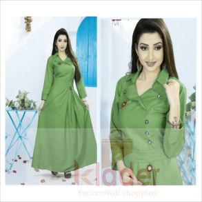 stylish rayon gowns green