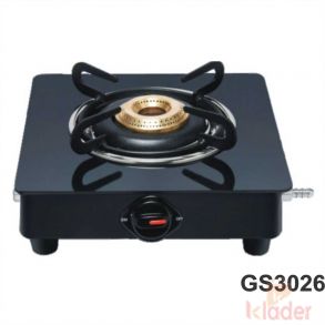 Manual Gas Stove Crystal Glass Top with 1 Year Warranty