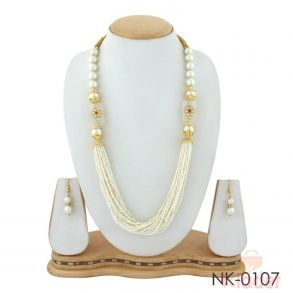 Multy Layered Beads Necklace with Earings