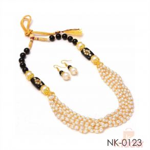 Rice Pearl Necklace Set