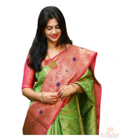 Soft Silk Reach Pallu Saree Green
