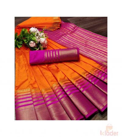 Casual Wear Bordered Saree For Women 6 Piece